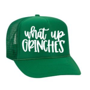 What up Grinches Christmas crew coworker festive baseball snapback trucker hat